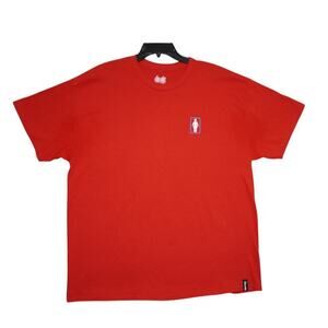 Hello Kitty x Girl Skateboards Red Graphic Tee – Size XL – Rainbow Pixel Art